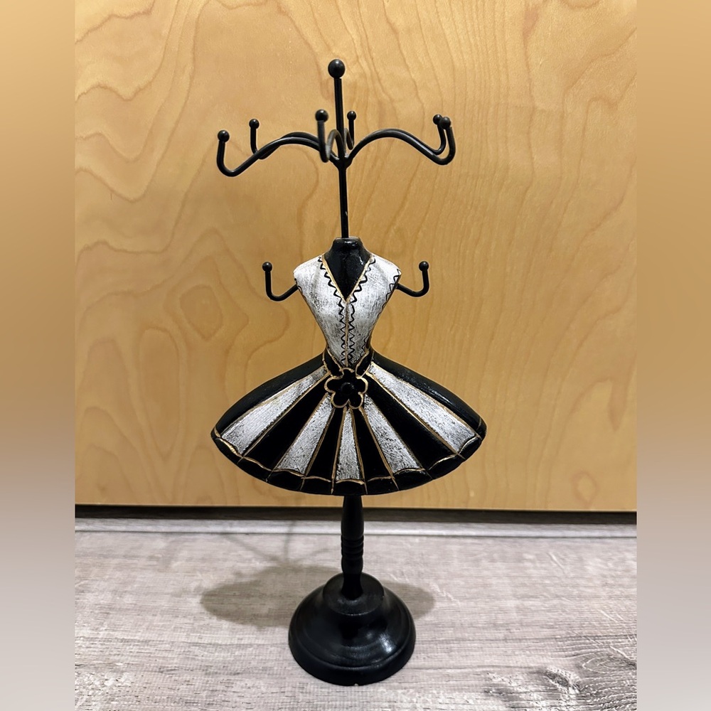 Painted Wood Dress Jewelry Holder